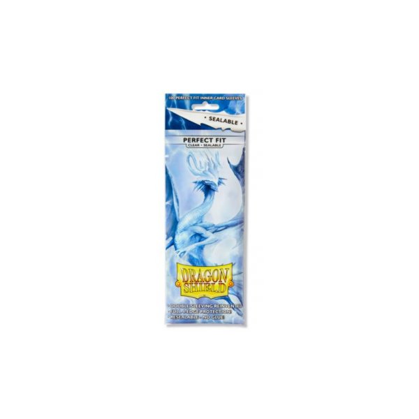Dragon Shield: Perfect Fit Inner Sleeves - Sealable - Clear/Clear (100)
