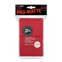 UP - Standard Deck Protector - PRO-Matte Red (100 Sleeves)