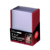 UP - Toploader - 3 x 4 Red Border (25 pieces)