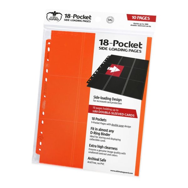 18-Pocket Side-Loading Supreme Pages Standard Size Orange (10)
