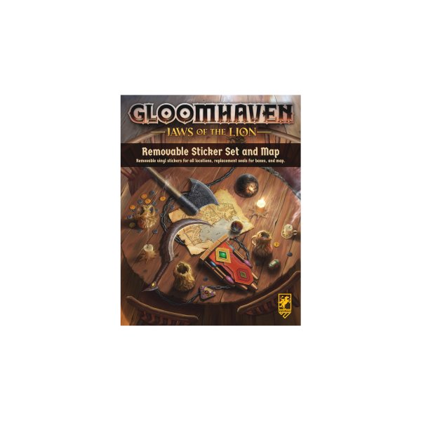 Gloomhaven: Jaws of the Lion Removable Sticker Set &amp; Map - EN