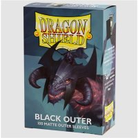 Dragon Shield Standard size Outer Sleeves - Matte Black...